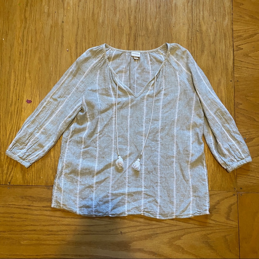 Relaxed fit boho top with tassels